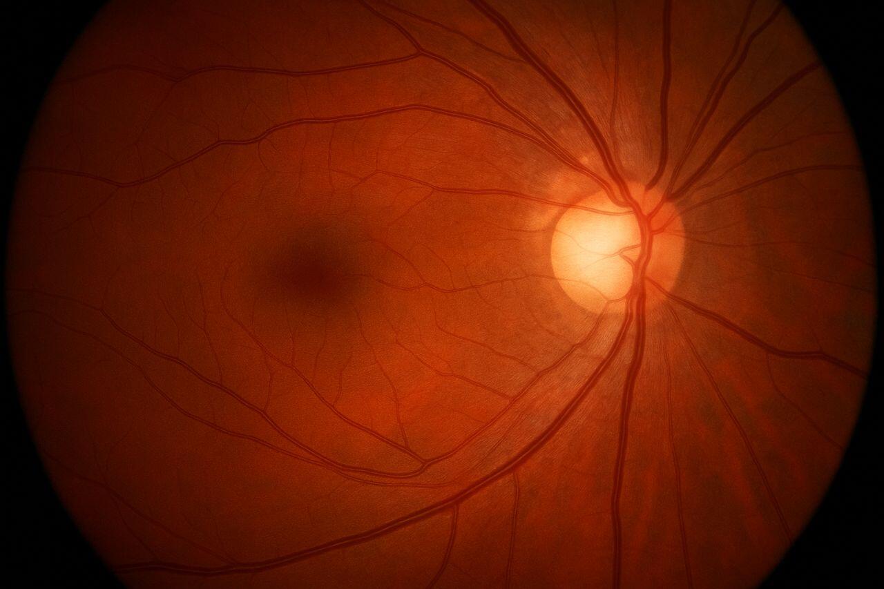 Látóideg-sorvadás Fundus-fotó: látóideg-sorvadás jelei – világos, elhaló látóideg-fej és élesebb vénák